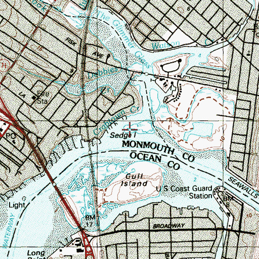 Topographic Map of Crabtown Creek, NJ
