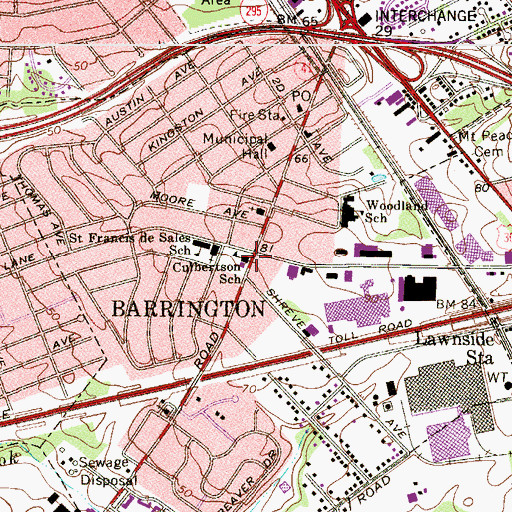 Topographic Map of Culbertson School, NJ