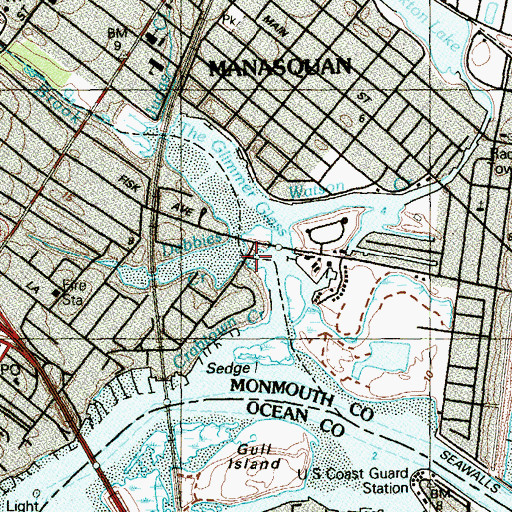 Topographic Map of Debbies Creek, NJ