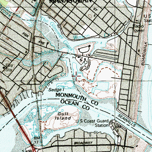 Topographic Map of Deep Creek, NJ