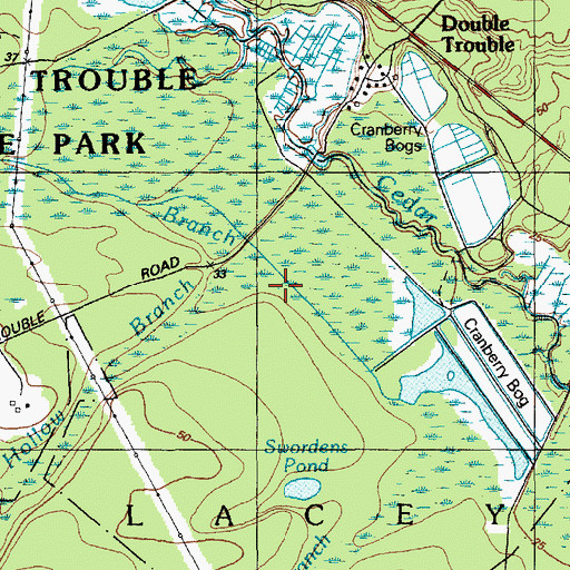 Topographic Map of Deep Hollow Branch, NJ