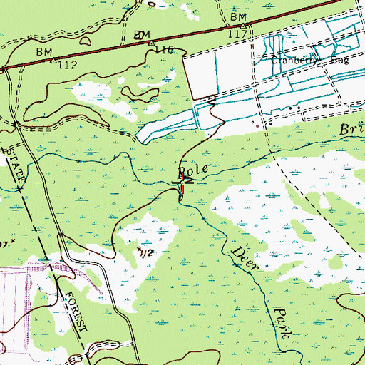 Topographic Map of Deer Branch, NJ