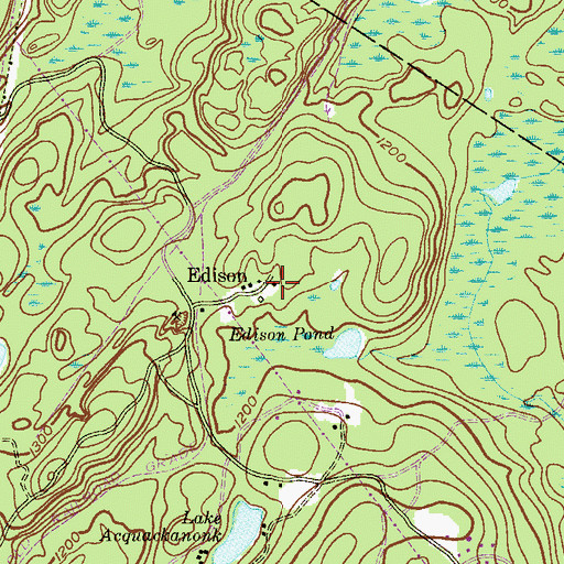 Topographic Map of Edison, NJ