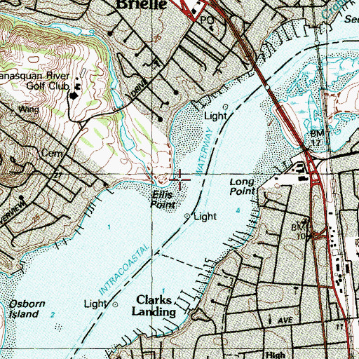 Topographic Map of Ellis Point, NJ