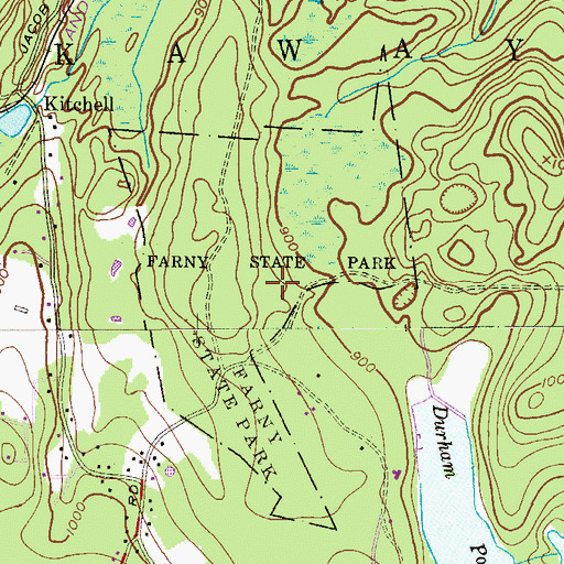 Topographic Map of Farny State Park, NJ