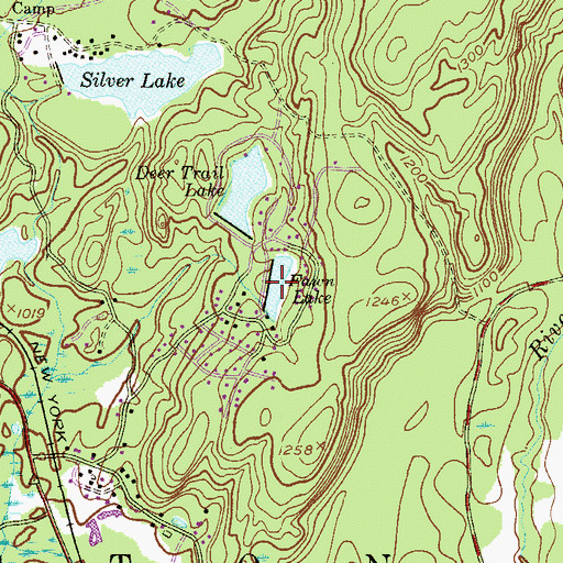 Topographic Map of Fawn Lake, NJ