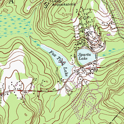 Topographic Map of Fox Trail Lake, NJ
