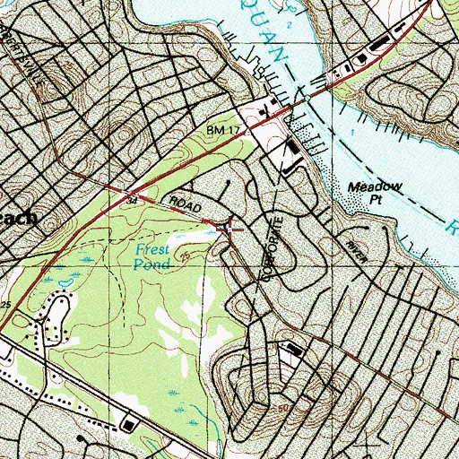 Topographic Map of Fresh Pond, NJ