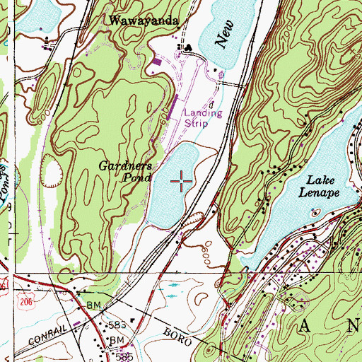 Topographic Map of Gardners Pond, NJ