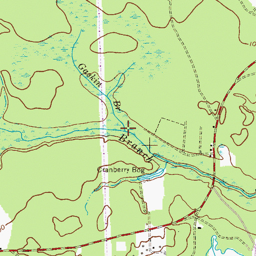 Topographic Map of Gaskin Branch, NJ