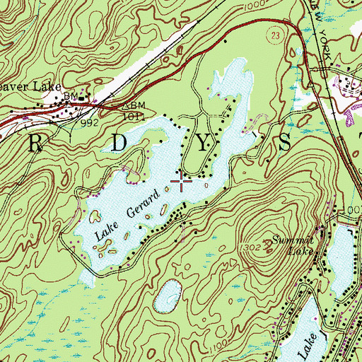 Topographic Map of Lake Gerard, NJ