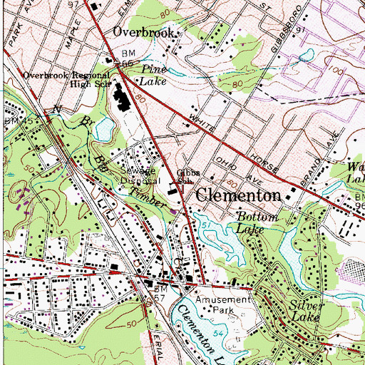 Topographic Map of Gibbs School, NJ