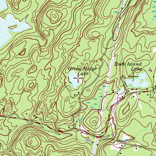 Topographic Map of Green Ridge Lake, NJ