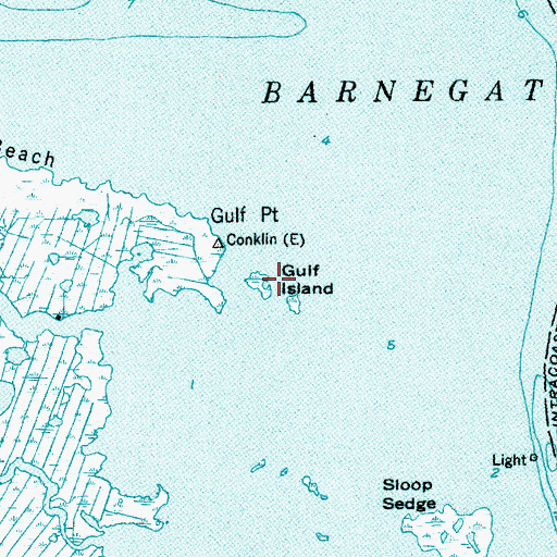 Topographic Map of Gulf Island, NJ