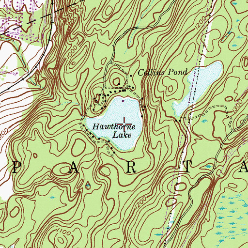 Topographic Map of Hawthorne Lake, NJ