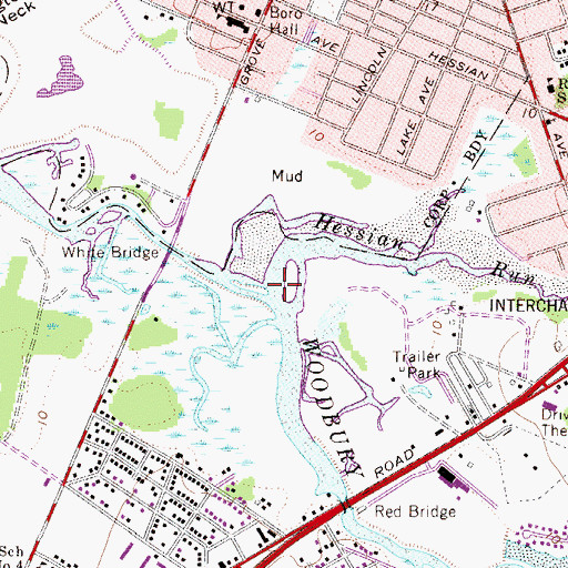 Topographic Map of Hessian Run, NJ