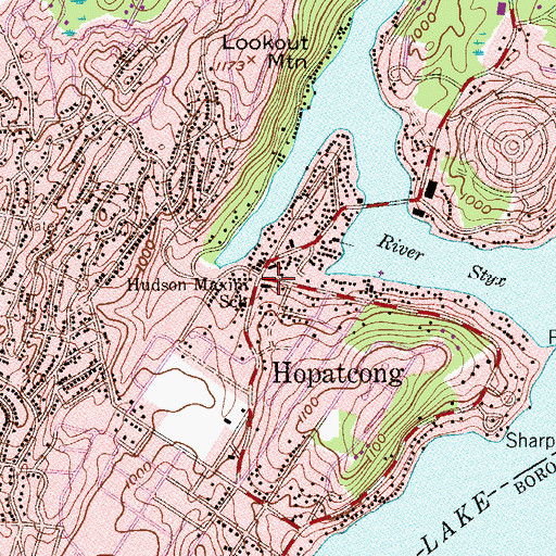 Topographic Map of Hudson Maxim Elementary School, NJ