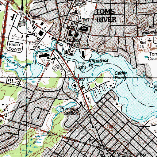Topographic Map of Jakes Branch, NJ