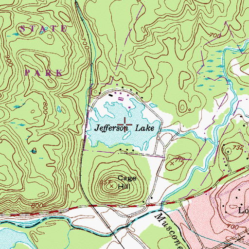 Topographic Map of Jefferson Lake, NJ