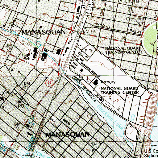 Topographic Map of Judas Creek, NJ