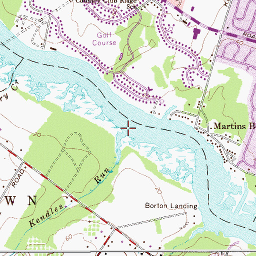Topographic Map of Kendles Run, NJ