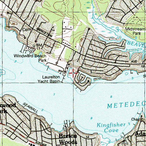 Topographic Map of Laurelton Yacht Basin, NJ