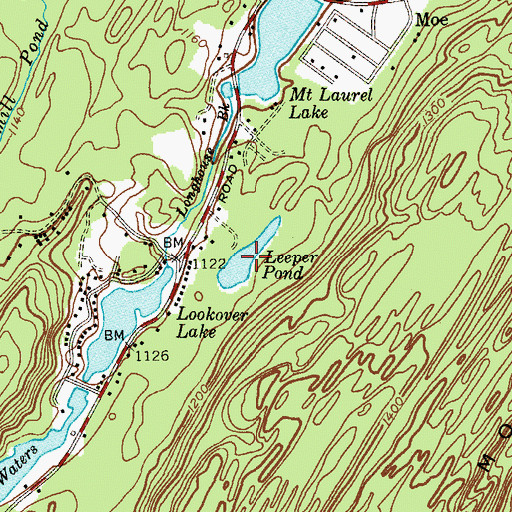 Topographic Map of Leeper Pond, NJ