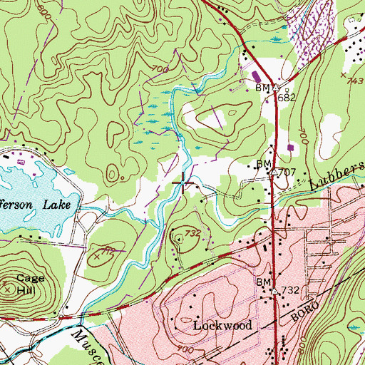 Topographic Map of Lubbers Run, NJ