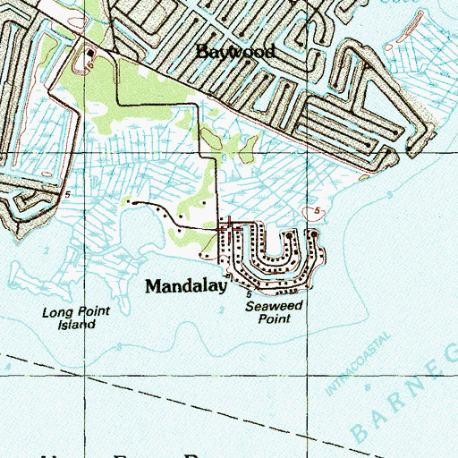 Topographic Map of Mandalay, NJ