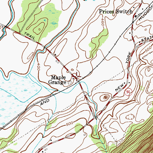Topographic Map of Maple Grange, NJ