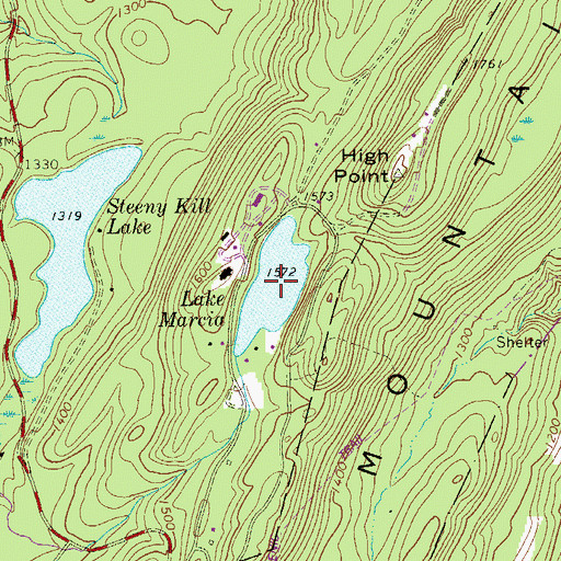 Topographic Map of Lake Marcia, NJ