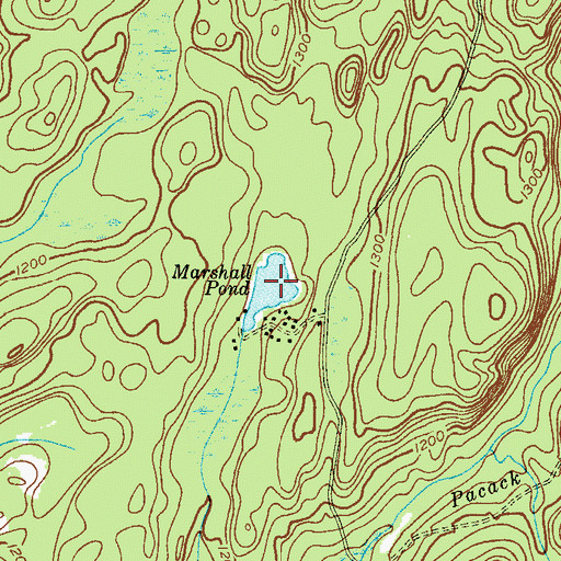 Topographic Map of Marshall Pond, NJ