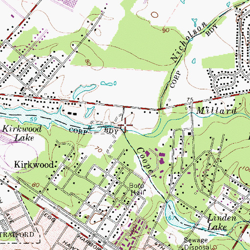 Topographic Map of Millard Creek, NJ