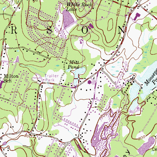 Topographic Map of Mitt Pond, NJ