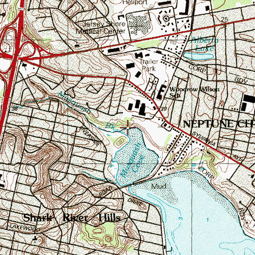 Topographic Map of Musquash Brook, NJ