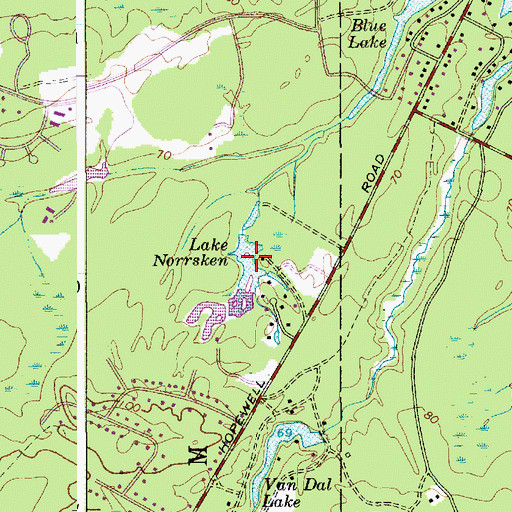 Topographic Map of Lake Norrsken, NJ