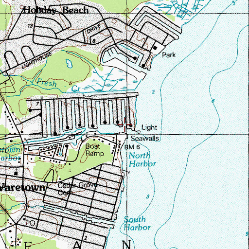Topographic Map of North Harbor, NJ