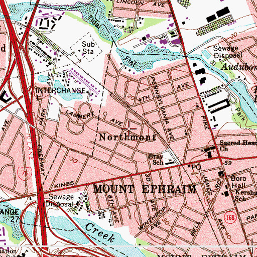 Topographic Map of Northmont, NJ