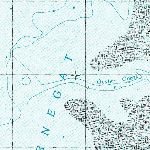 Topographic Map of Oyster Creek Channel, NJ