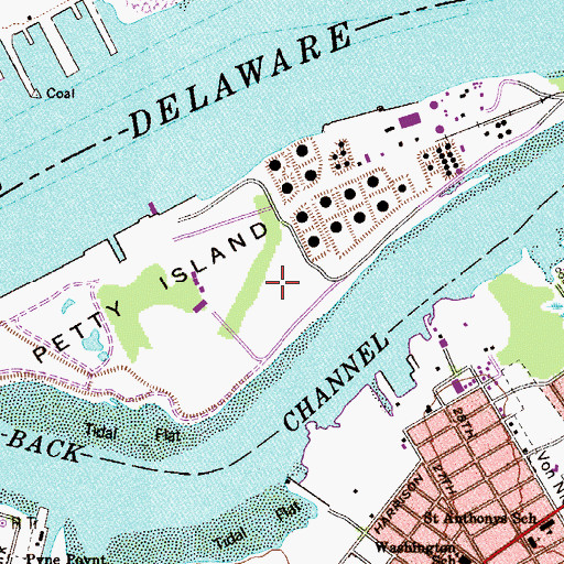Topographic Map of Petty Island, NJ