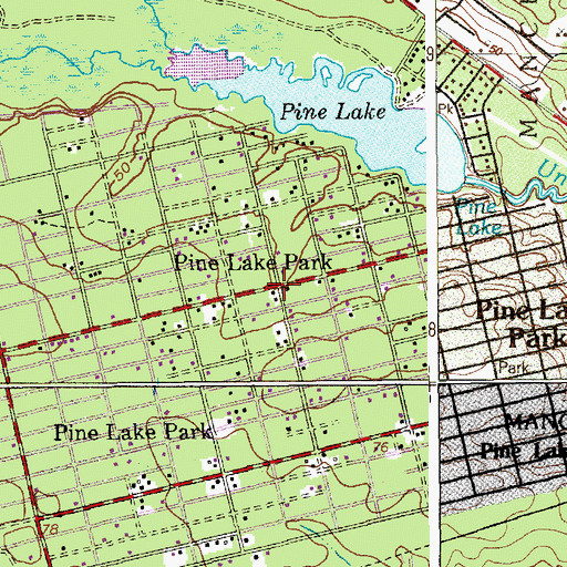 Topographic Map of Pine Lake Park, NJ