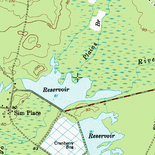 Topographic Map of Plains Branch, NJ