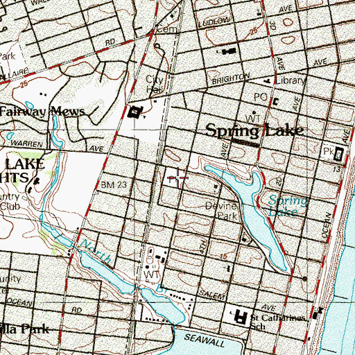 Topographic Map of Potter Park, NJ