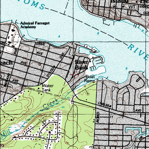 Topographic Map of River Bank, NJ