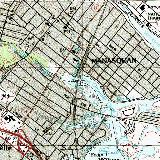 Topographic Map of Roberts Swamp Brook, NJ