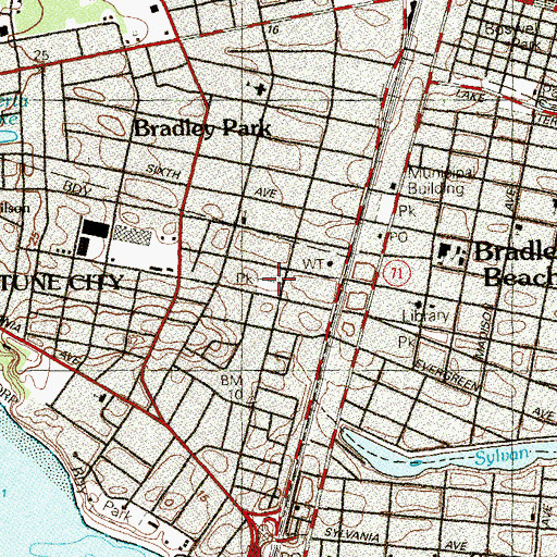 Topographic Map of Roosevelt School (historical), NJ