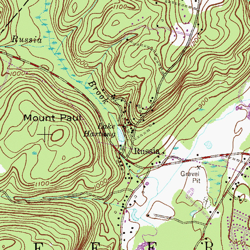 Topographic Map of Russia Brook, NJ