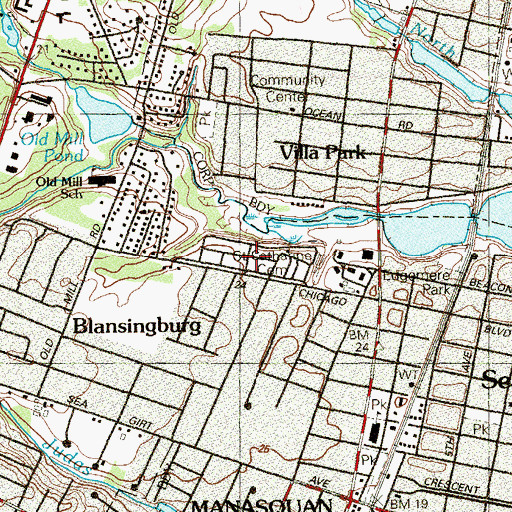 Topographic Map of Saint Catharine's Cemetery, NJ