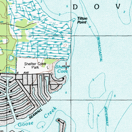Topographic Map of Shelter Cove, NJ