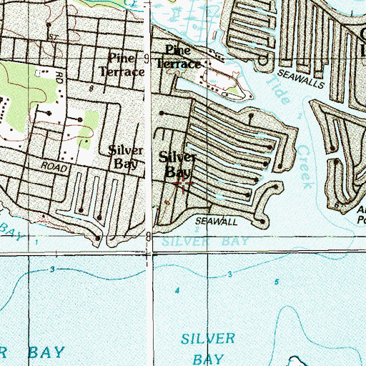 Topographic Map of Silver Bay, NJ
